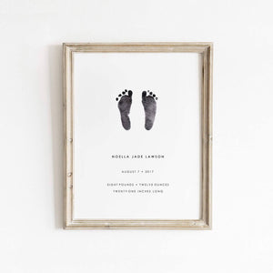 Custom Footprint Keepsake Print